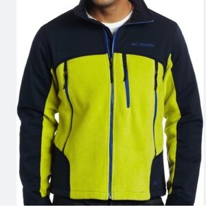 Columbia Thermal Jacket Men’s Large Green/Blue Full Zip Omni Heat Interc…